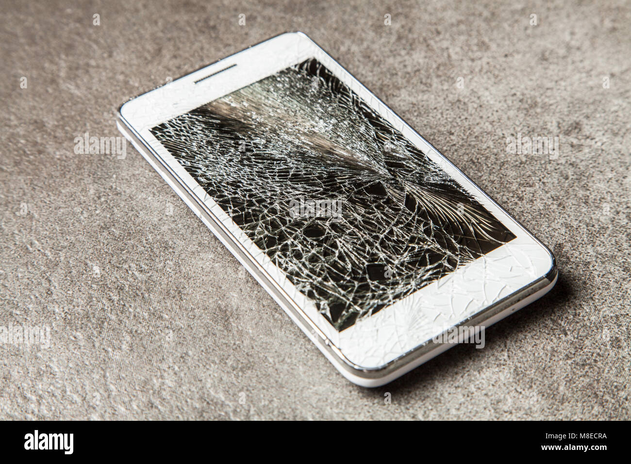 Smartphone mit gebrochenen Bildschirm Stockfoto
