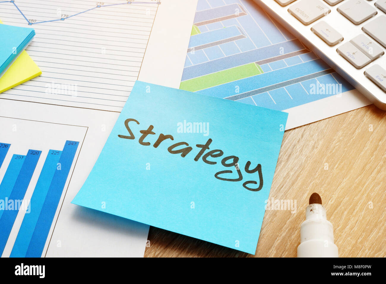 Mit word Strategie Stick. Unternehmensplanung. Stockfoto