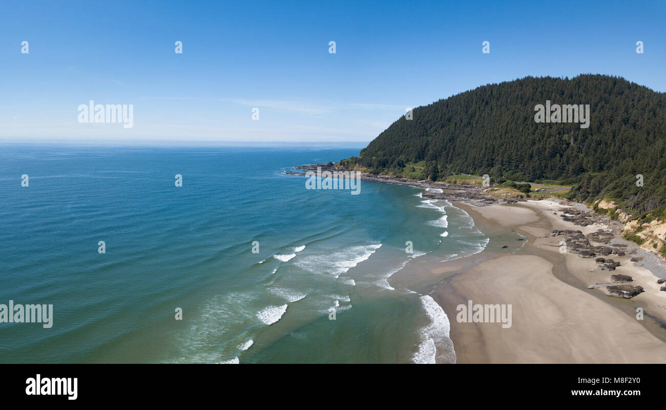 USA, Oregon, Vorgewende, Luftaufnahme von Strand Stockfoto