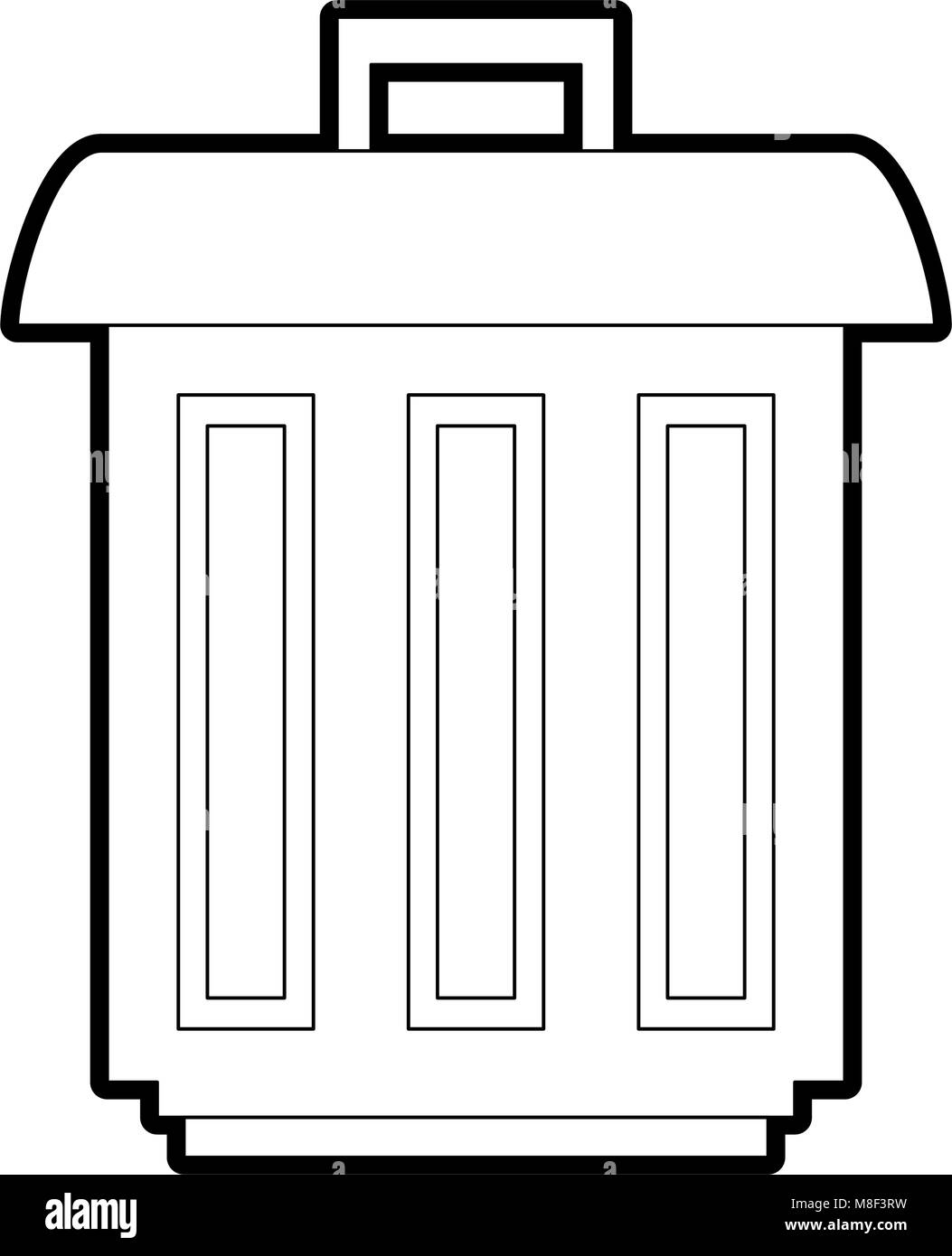 Pixelated Mülleimer Vector Illustration graphic design Stock