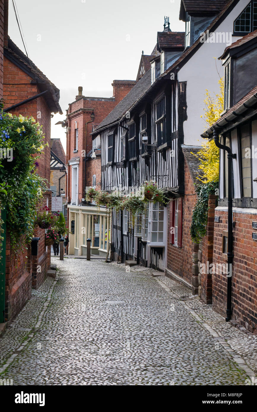 Church Lane Ledbury Herefordshire England Stockfoto