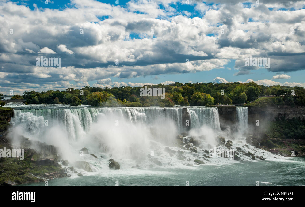 Niagara Falls, USA Blick von Ontario, Kanada, Hochzeitsreise Ausflugsziel Stockfoto