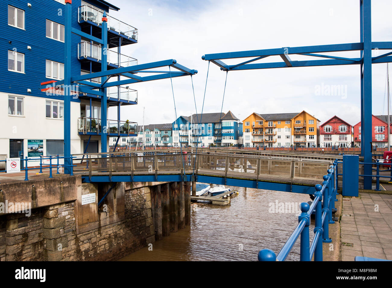 Eingang nach Exmouth, Marina. Stockfoto
