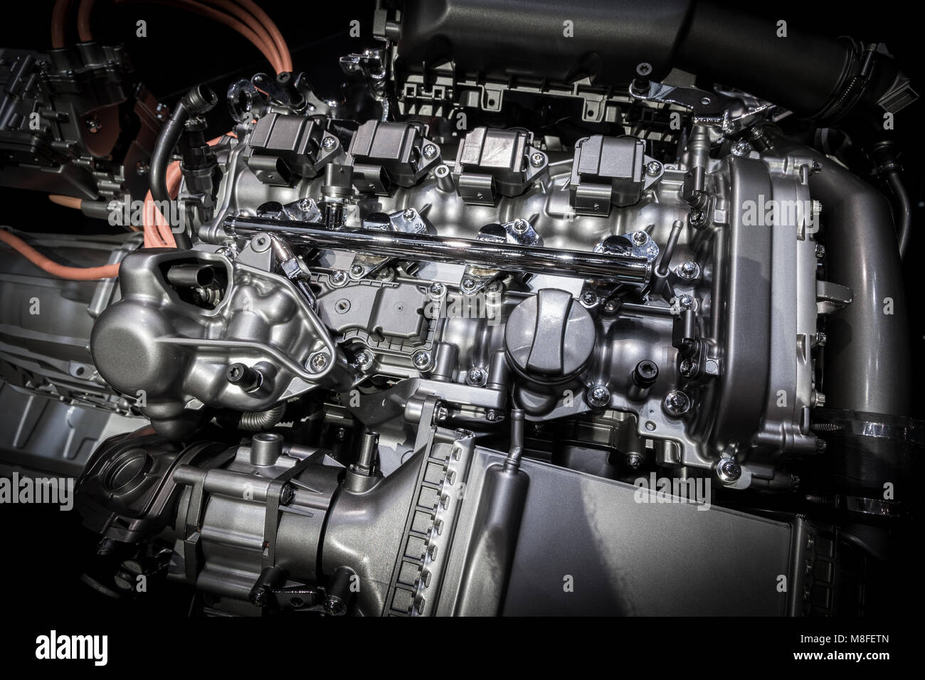 Der mechanische Teil eines Motors. Stockfoto