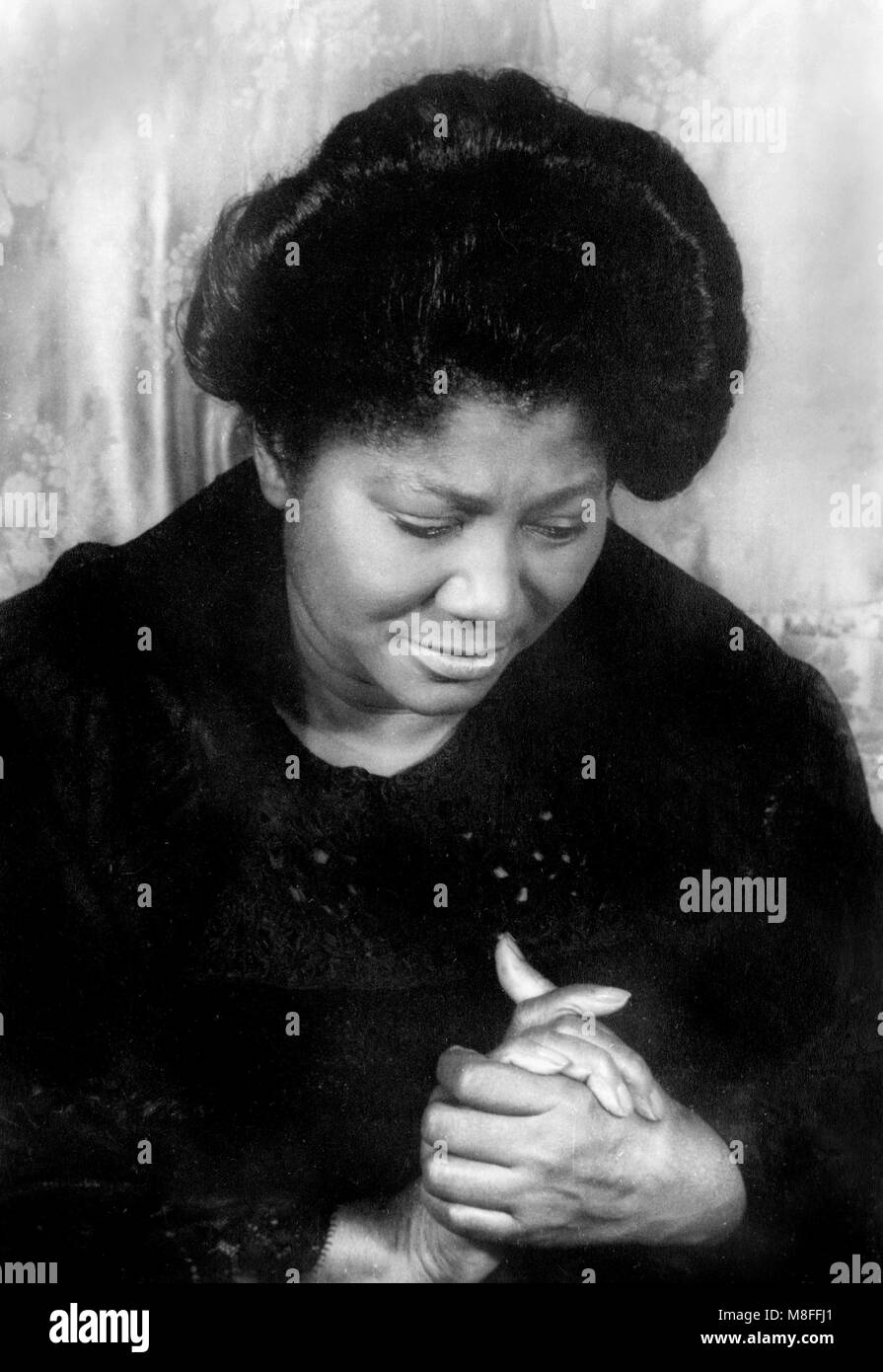 Mahalia Jackson (1911-1972). Porträt der amerikanischen Gospel Sänger von Carl Van Vechten, 1962. Stockfoto