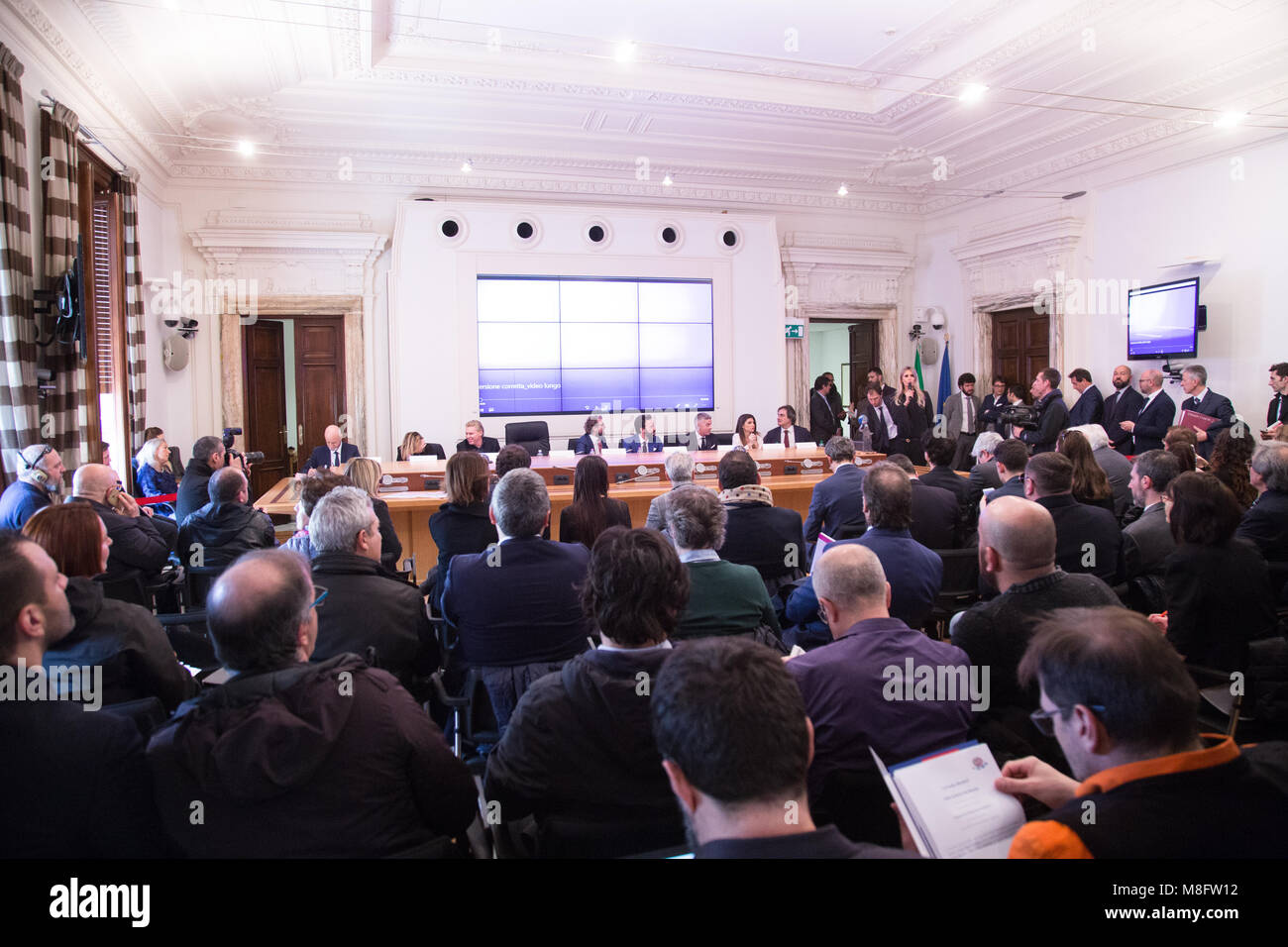 Roma, Italien. 16 Mär, 2018. Pressekonferenz zur Präsentation von "La Partita Mundial - Italien vs Resto del Mondo" Credit: Matteo Nardone/Pacific Press/Alamy leben Nachrichten Stockfoto