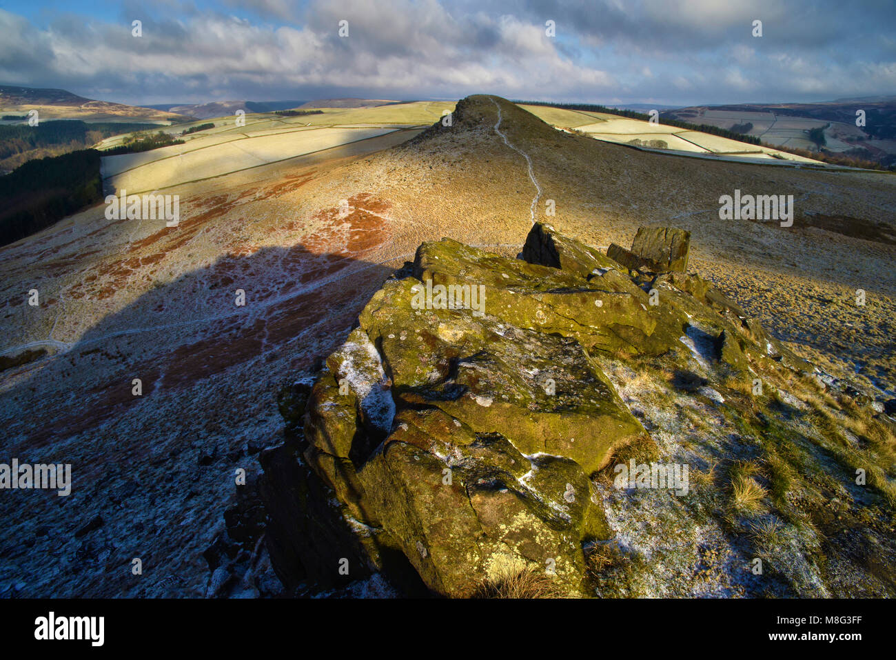 Crook Hill im Winter, Bamford, der Peak District, England (4) Stockfoto