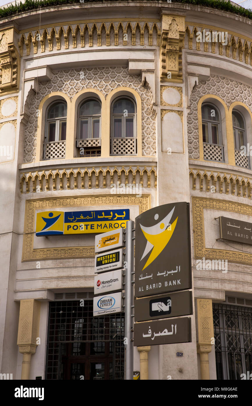 Marokko, Casablanca, Bv Mohammed V, Central Market Post und Bank Al-Barid  Stockfotografie - Alamy