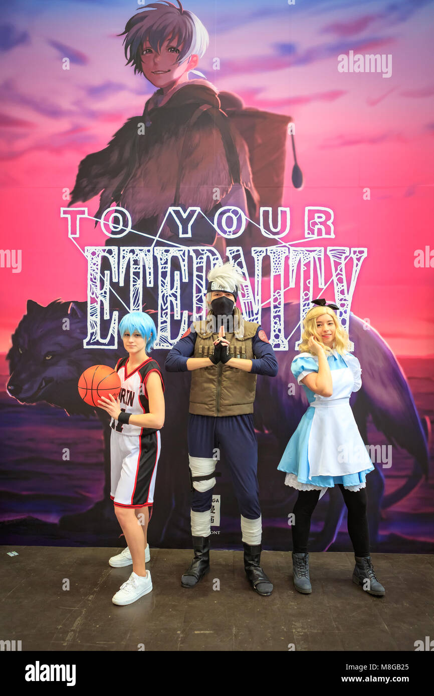 LEIPZIG, Deutschland - 16 März 2018: Der manga-comic-Convention auf der Buchmesse Leipziger Buchmesse 2018 in Leipzig, Deutschland Stockfoto