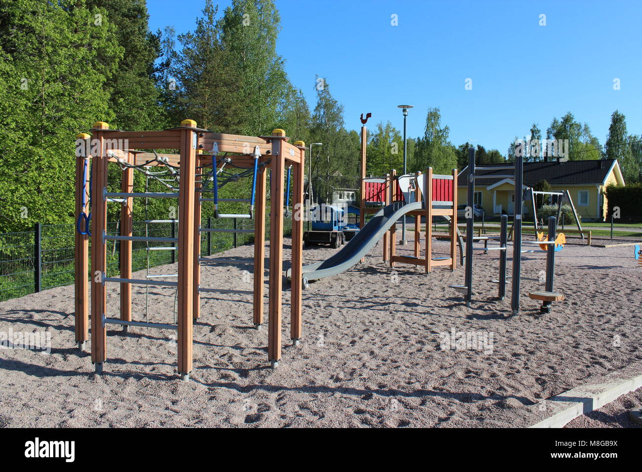 Kinderspielplatz in Espoo, Finnland Stockfoto