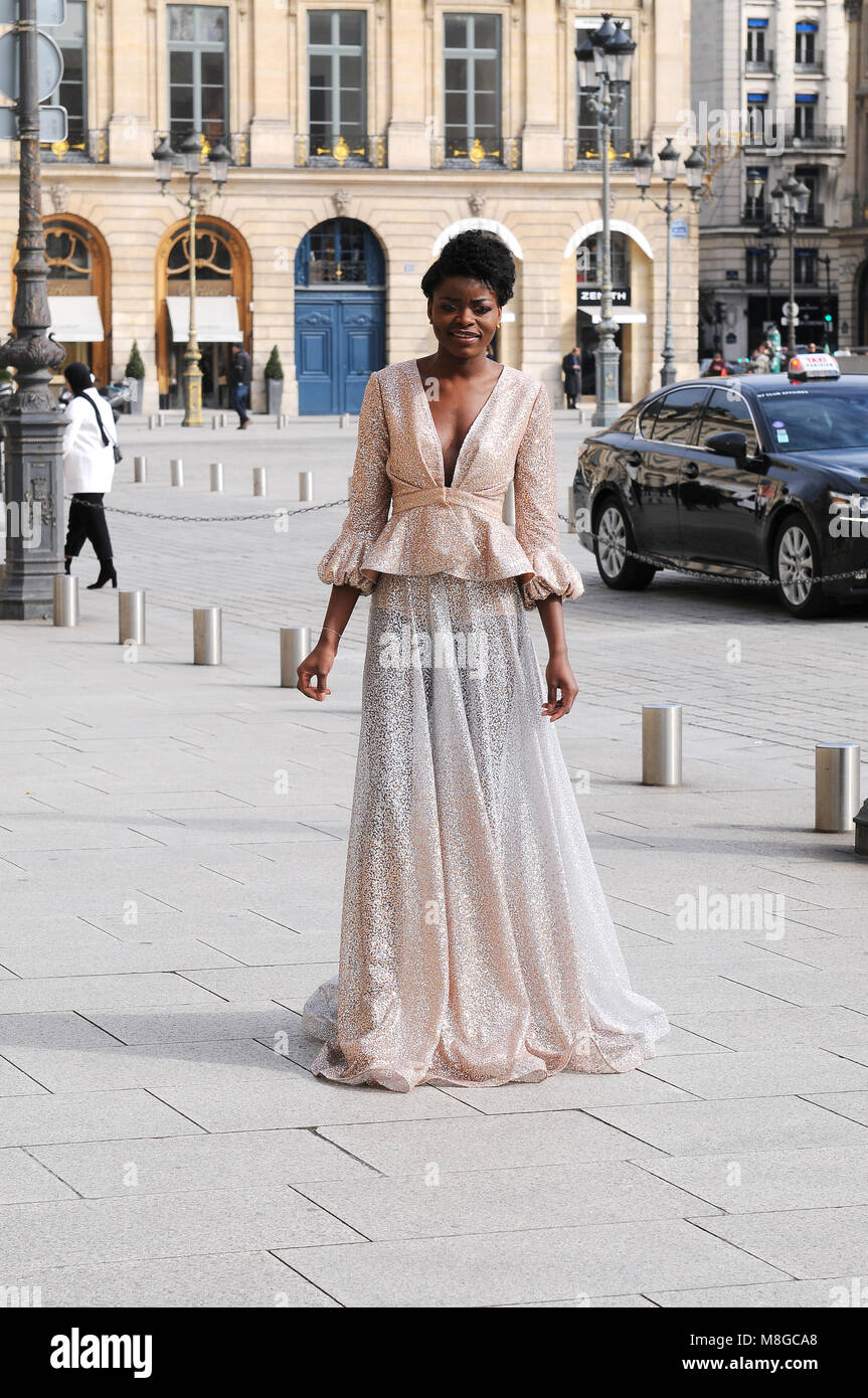 5. März, 2018 - Paris Paris Fashion Week Frau tragen Herbst/Winter 2018 Stockfoto