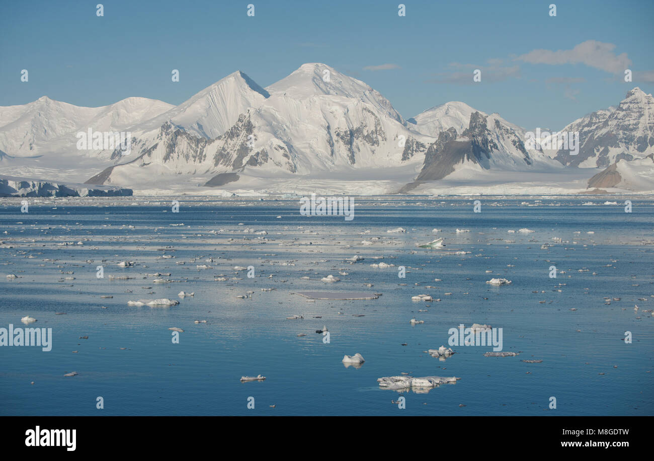 Eine schöne gefrorene Landschaft Szene in der Antarktis Stockfoto