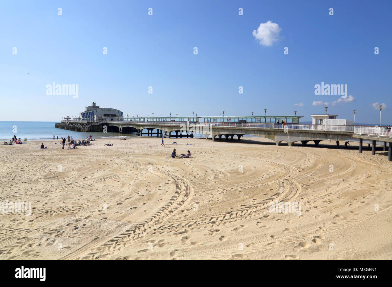 Der Pier in den Badeort Bournemouth an der Küste von Dorset Stockfoto
