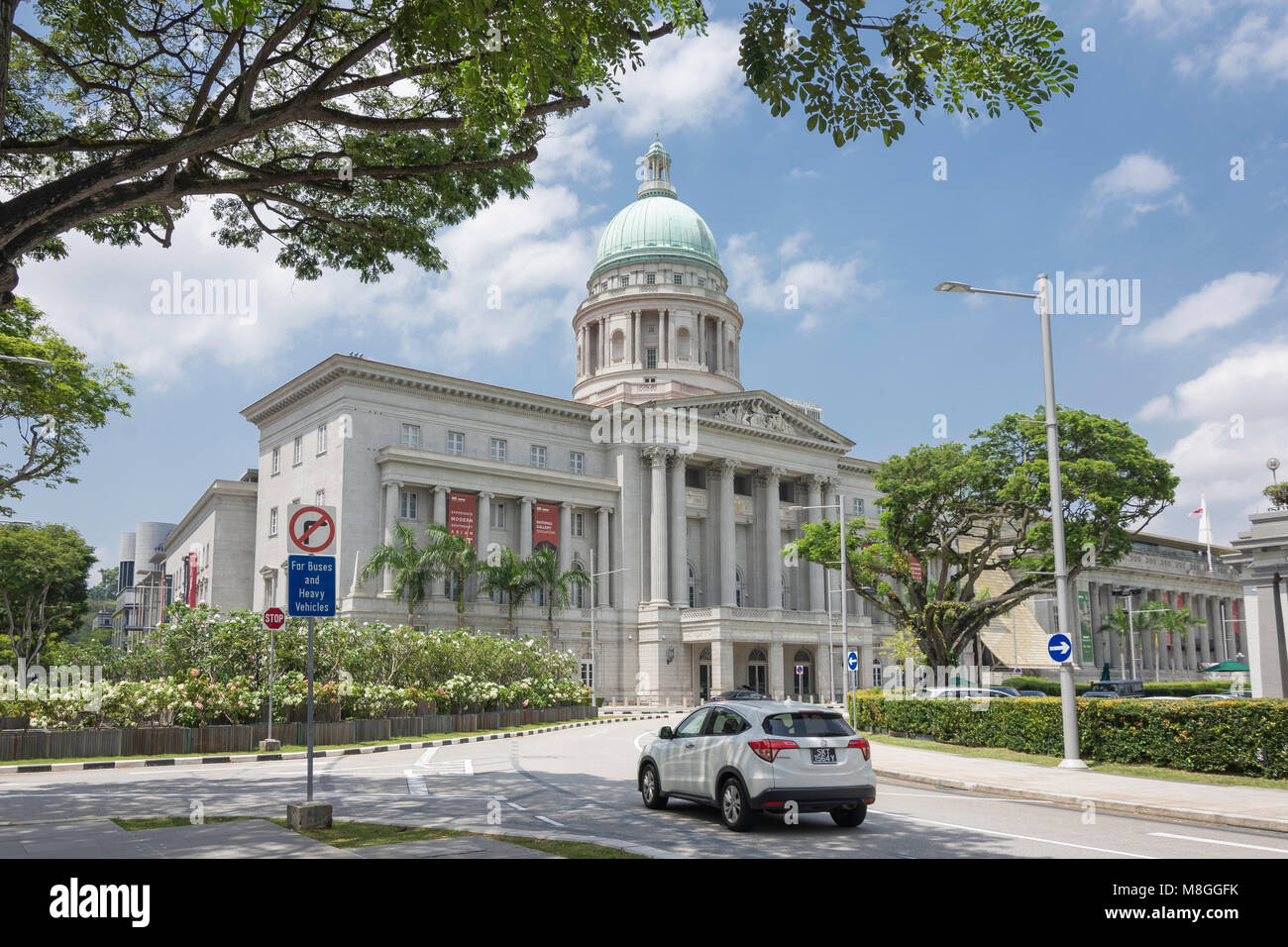 National Gallery Singapur (ehemalige Gebäude des Obersten Bundesgerichtes), St. Andrew's Road, Civic Center, Singapur Insel (Pulau Ujong), Singapur Stockfoto