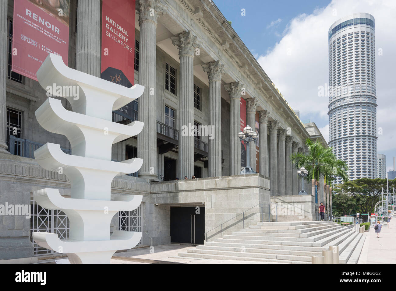 National Gallery Singapur (ehemalige Gebäude des Obersten Bundesgerichtes), St. Andrew's Road, Civic Center, Singapur Insel (Pulau Ujong), Singapur Stockfoto