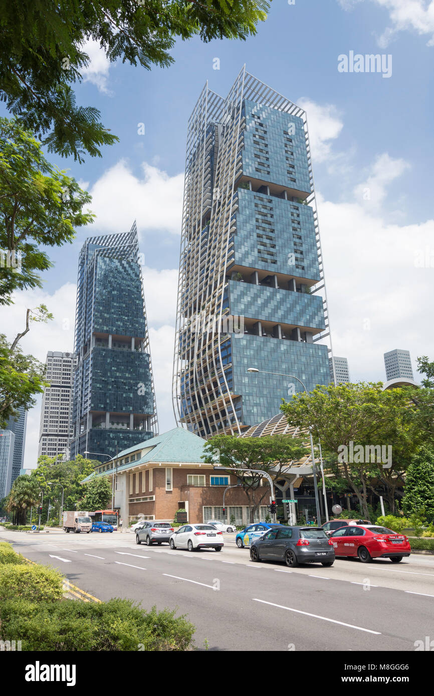 South Beach Tower, Beach Road, Civic District, Singapur Insel (Pulau Ujong), Singapur Stockfoto