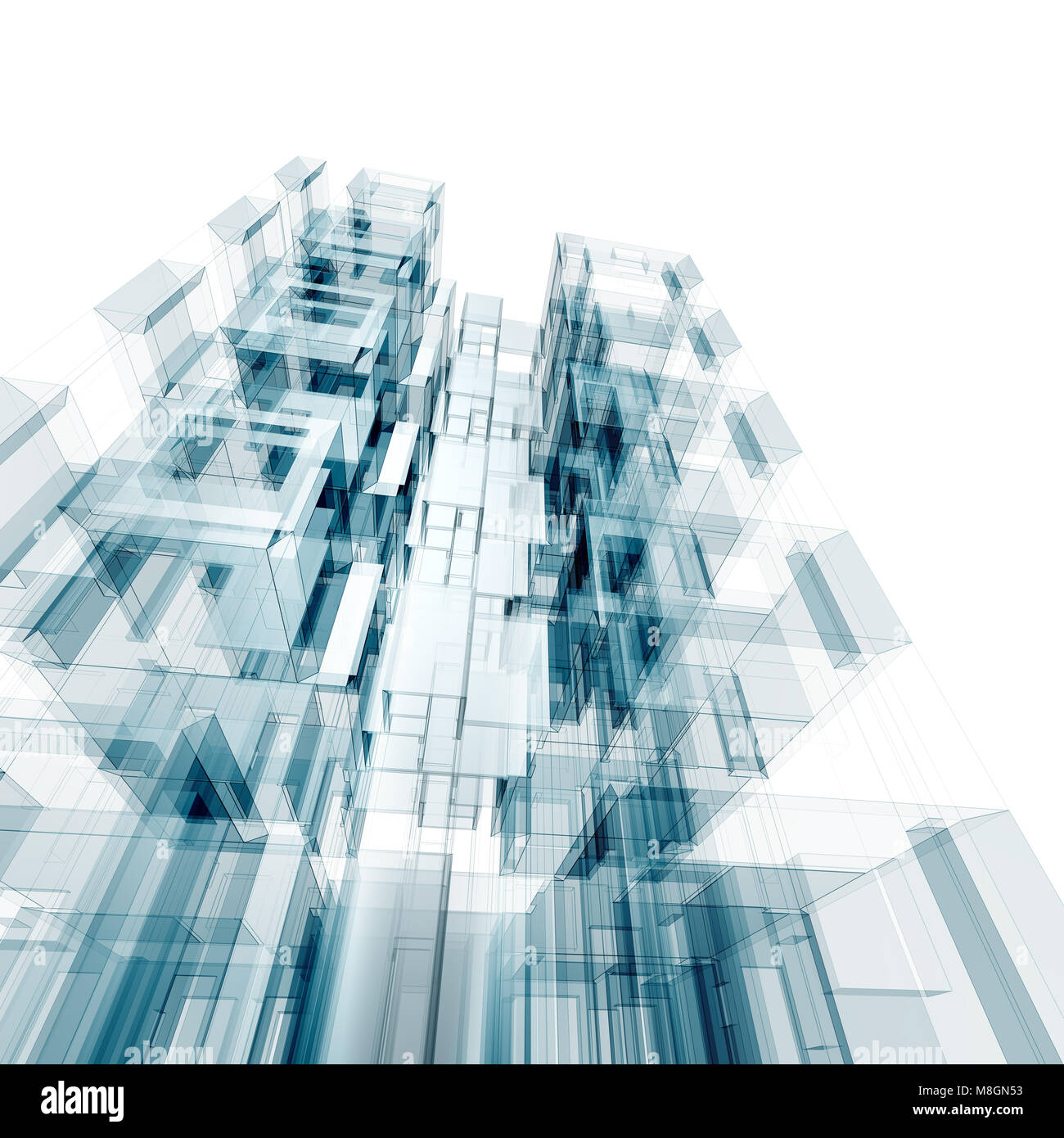 Architektur Konzept 3D-Rendering Stockfoto