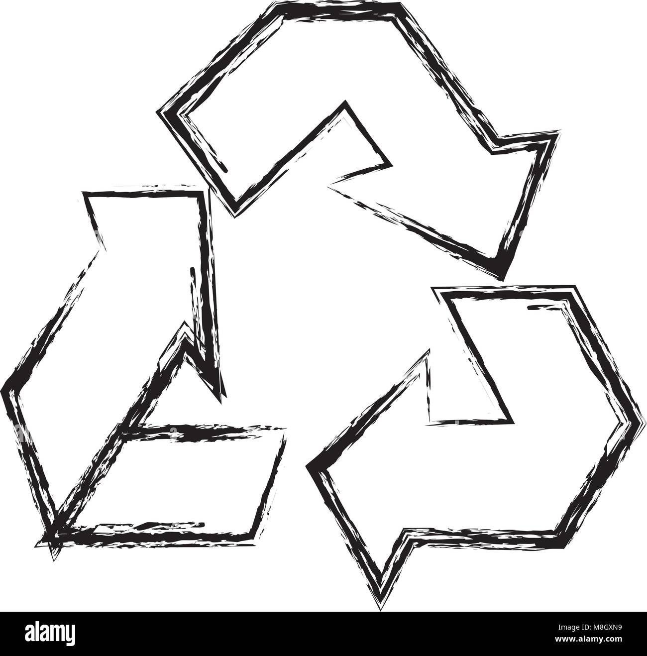 Recycle-Pfeile-Symbol Symbol Vektor-Illustration-design Stock Vektor