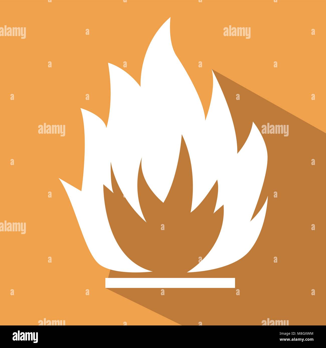 Design Vector von Symbol mit Konzept Feuer Stock Vektor