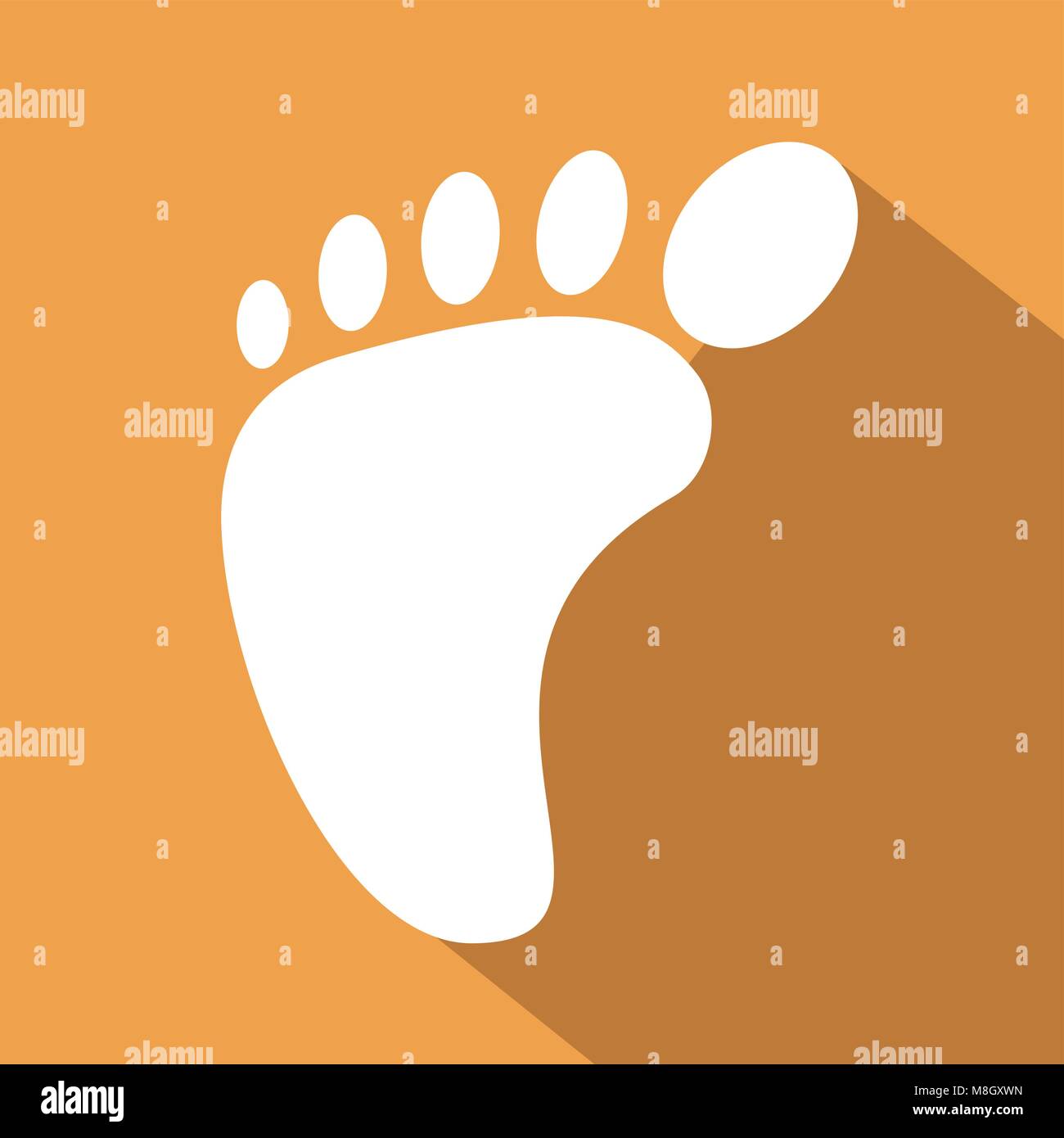 Design Vector von Symbol mit Konzept Footprints Stock Vektor