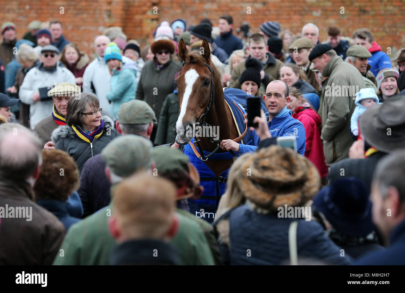 Native Fluß während Gewinner Parade am Virginia Esche, Templecombe. Stockfoto