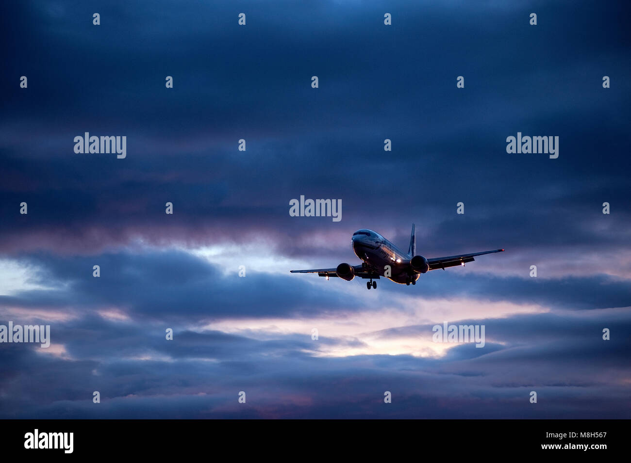 Alaska Airlines Jet airlpane im Flug, Alaska, USA. Stockfoto