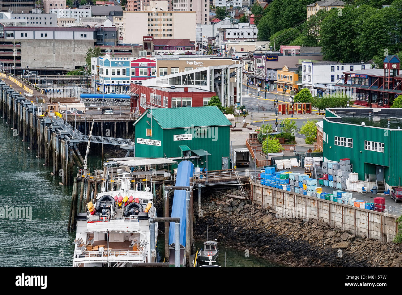 Die Innenstadt von Juneau, Alaska, USA. Stockfoto