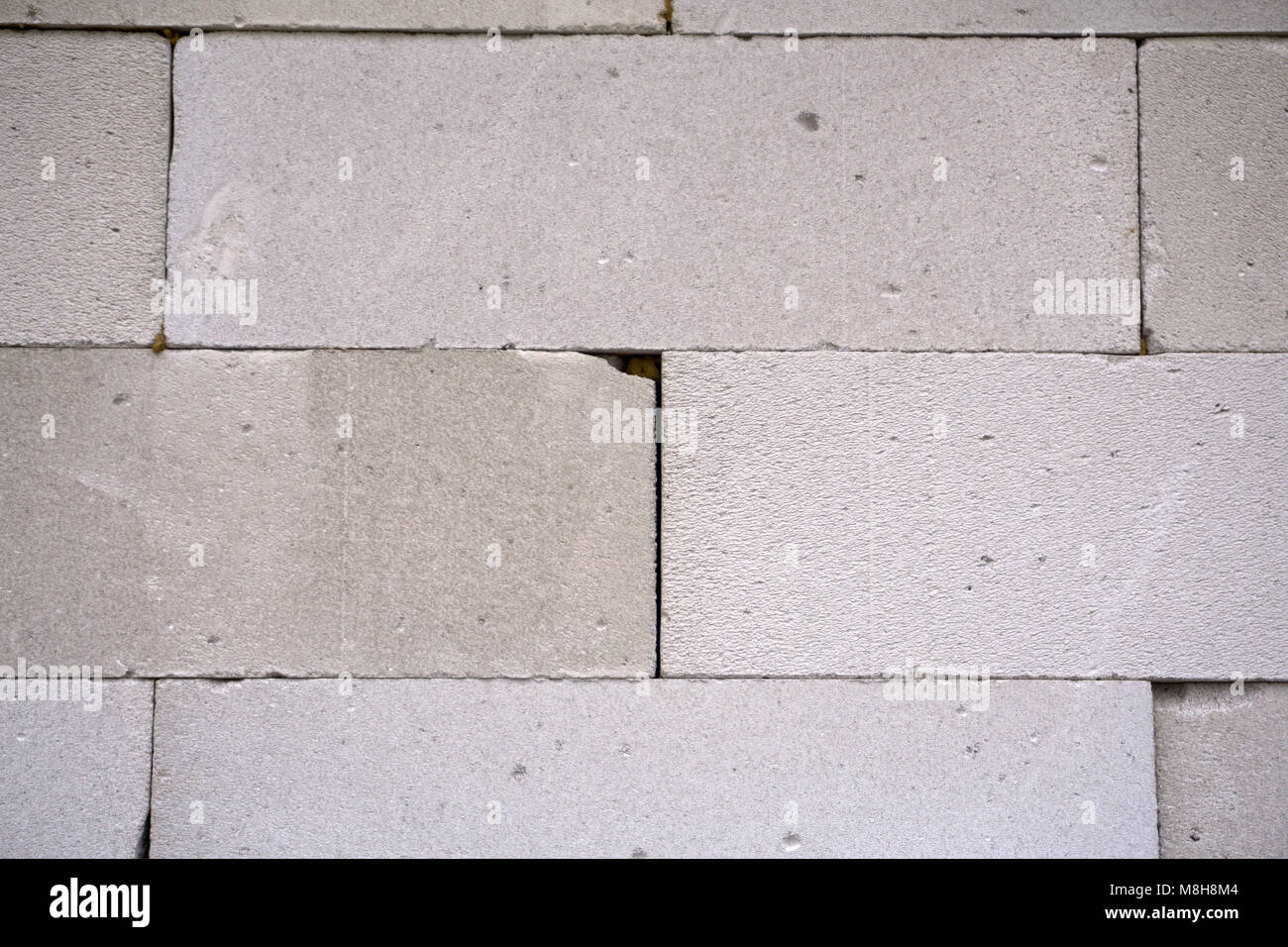 Raw AAC Porenbeton Wand, Vorderansicht, editierbare Hintergrund  Stockfotografie - Alamy