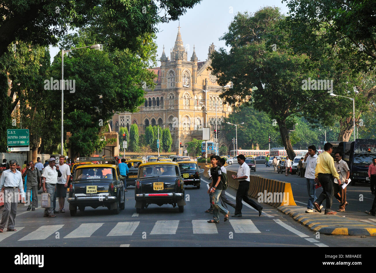 Chatrapathi Shivaji (Victoria) Bahnhof. Ein UNESCO-Weltkulturerbe, Mumbai, Indien Stockfoto