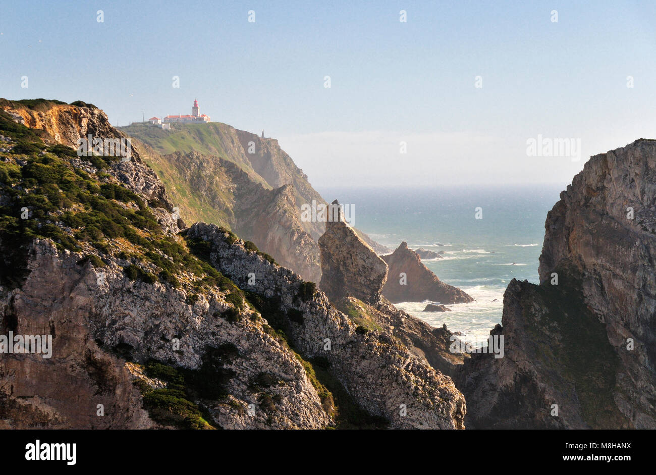 Cabo da Roca, dem westlichsten Punkt des kontinentalen Europa. Portugal Stockfoto
