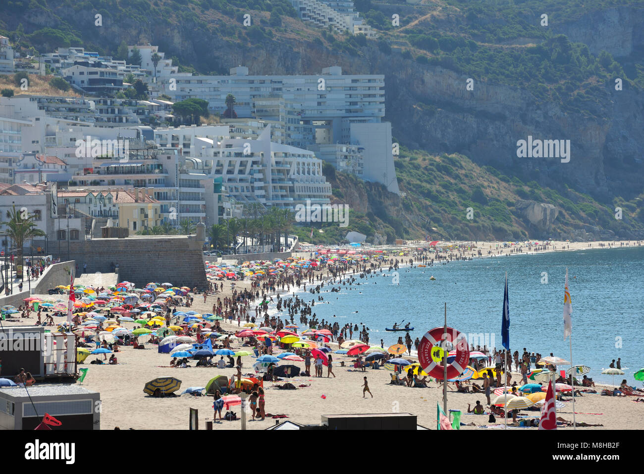Sesimbra Beach. Portugal Stockfoto