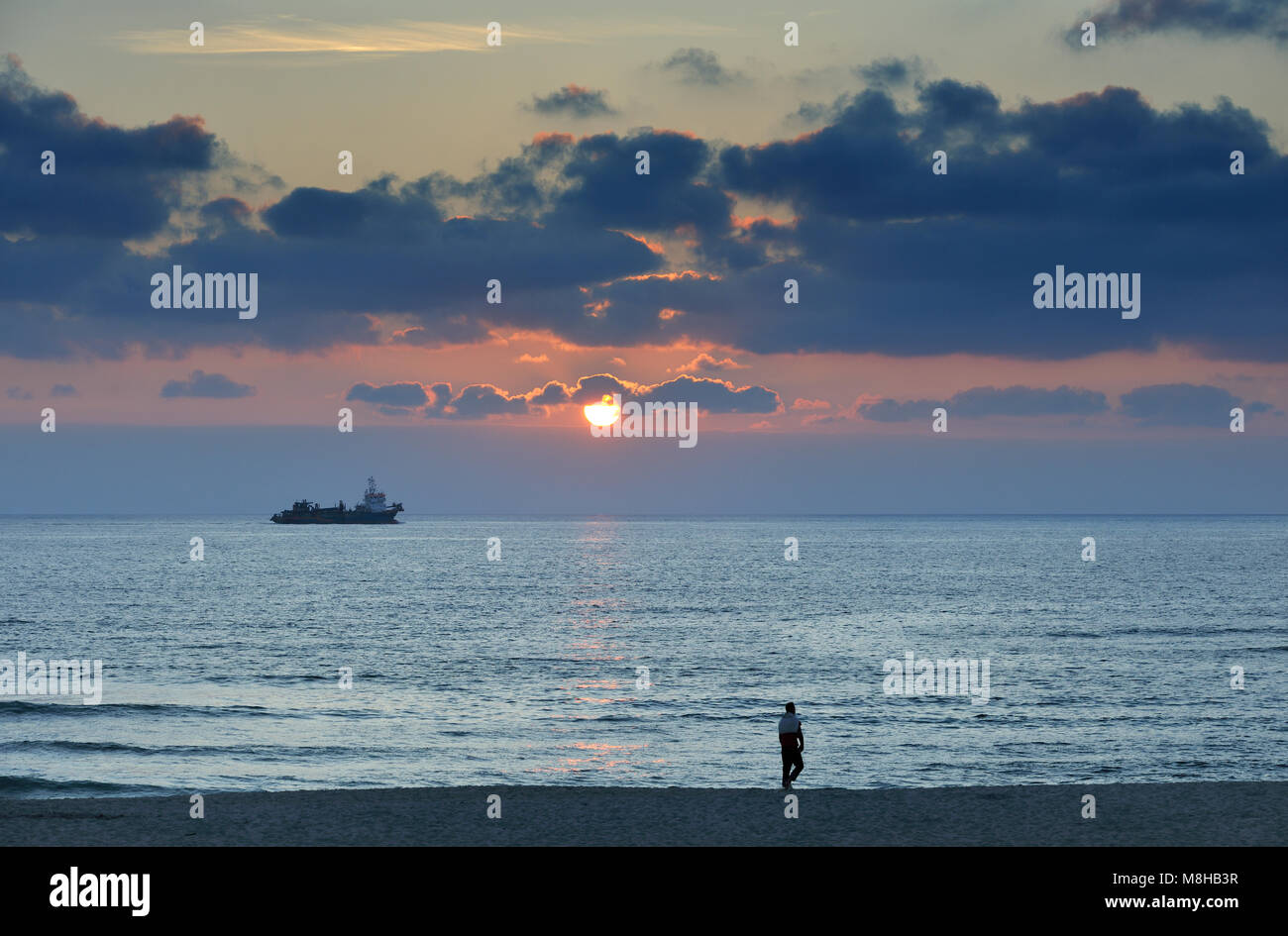 Das Meer. Costa Nova. Beira Litoral, Portugal Stockfoto