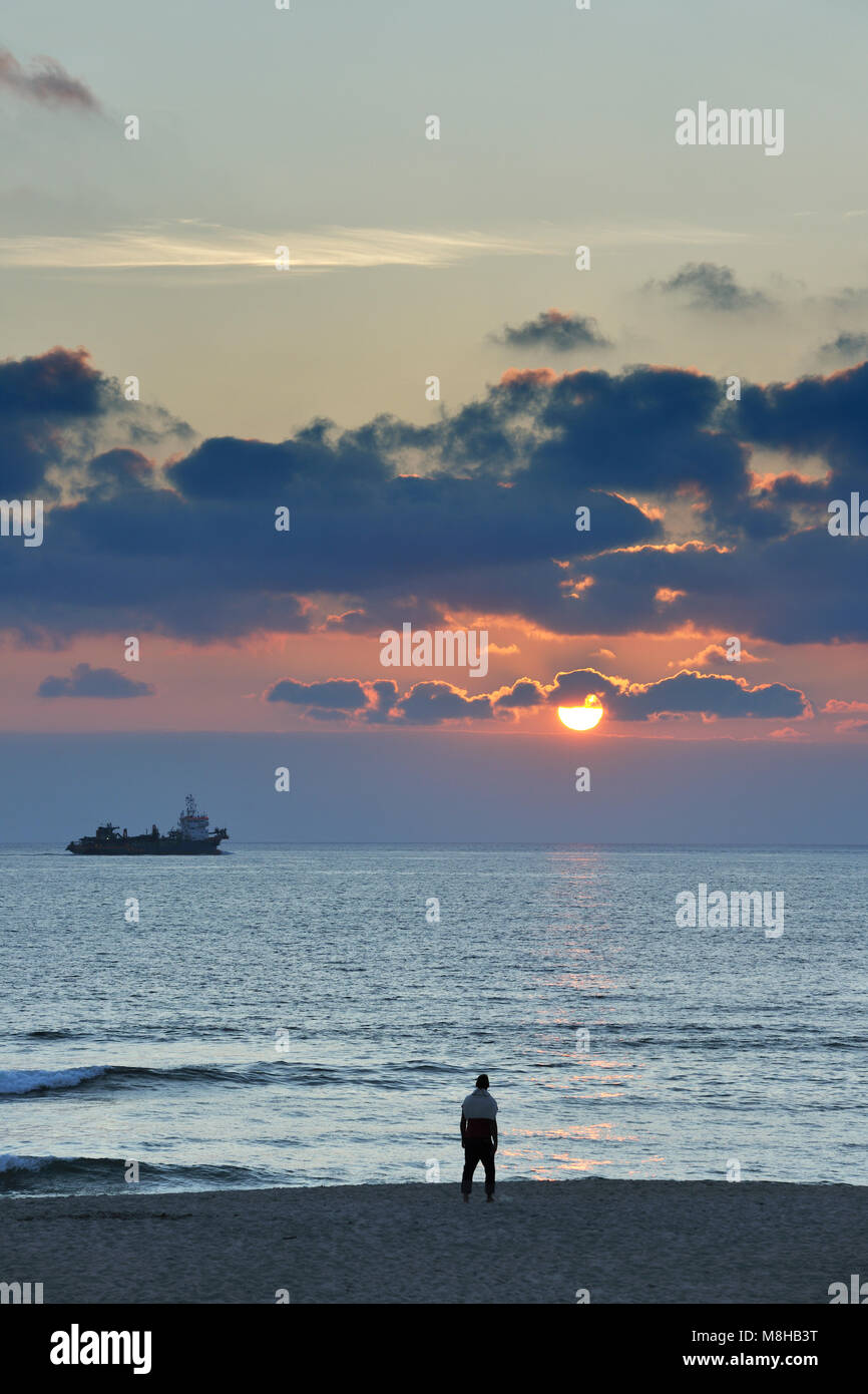 Das Meer. Costa Nova. Beira Litoral, Portugal Stockfoto