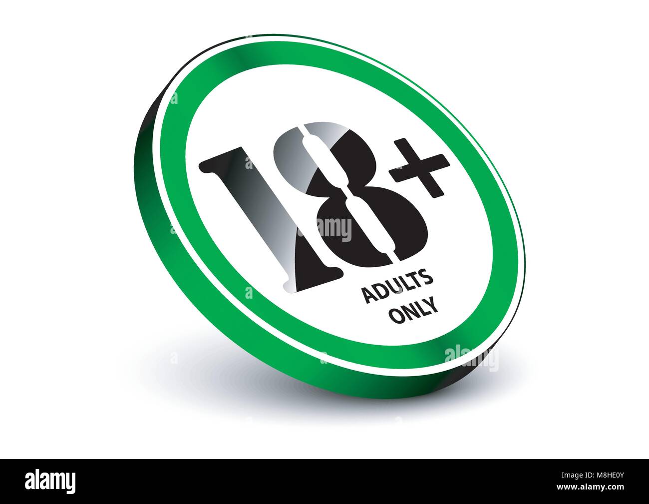 Design Vector von Erwachsenen Bereich zulässig Stock Vektor