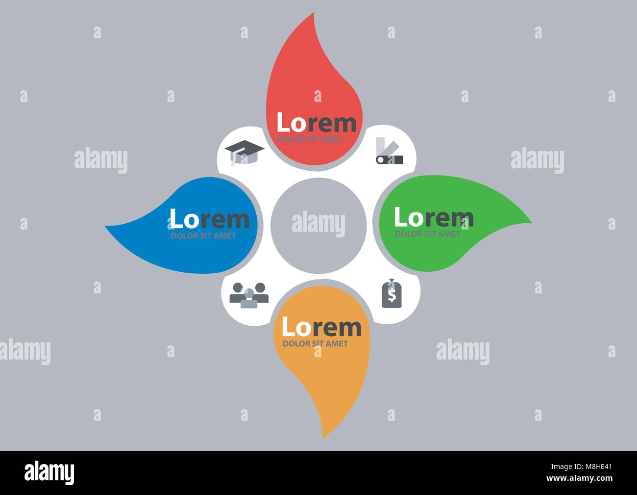 Design Vector von abstrakten Infografik Stock Vektor