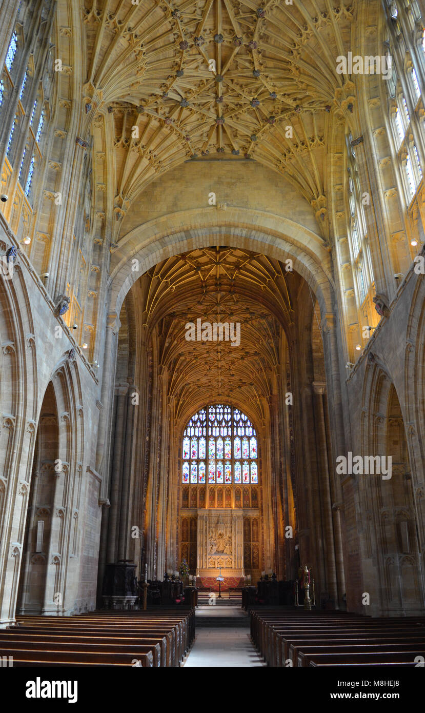 Die in der Abteikirche der hl. Jungfrau Maria in Sherborne, Dorset, in der Regel in Sherborne Abbey bekannt Stockfoto
