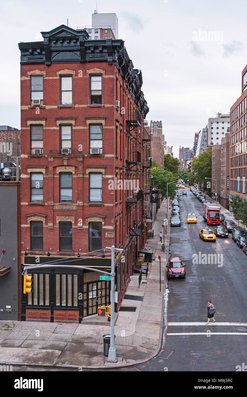 Straße in Chelsea Viertel von New York City Stockfoto