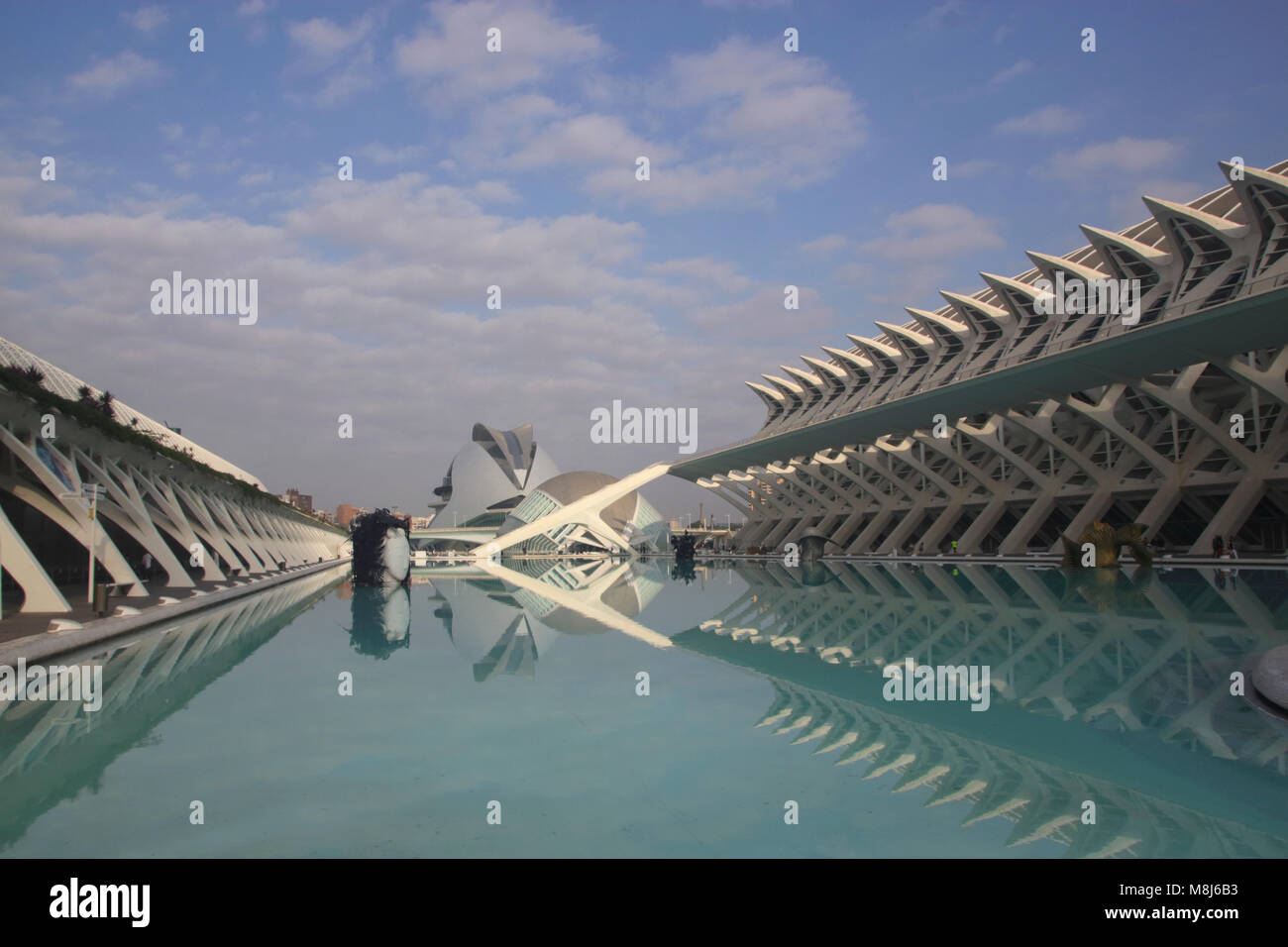 Aus Gründen der Ciudad de las Artes y las Ciencias Valencia Spanien Stockfoto