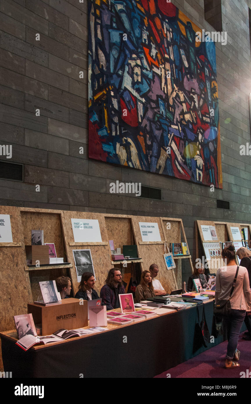 Melbourne Kunst Buchmesse, März 2018, "gemeinsam kreative aufstrebenden und bereits etablierten Verlage, Künstler und Autoren, die in der National Gallery von Victoria, Australien Stockfoto
