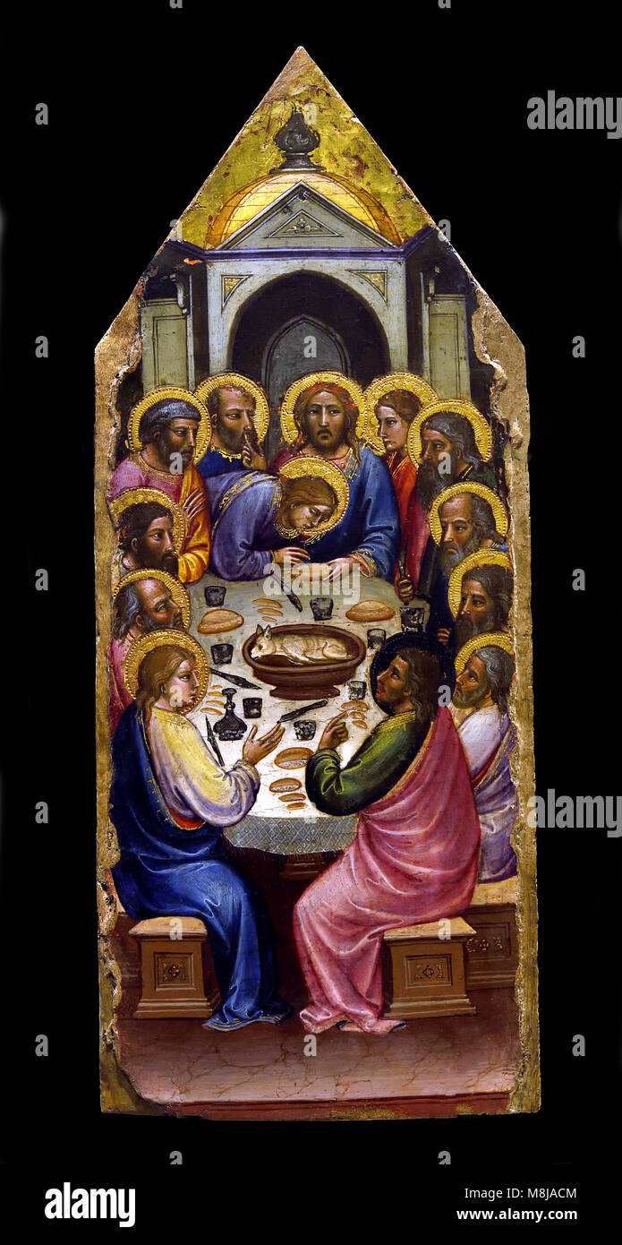 Das Mahl des Herrn - Das Abendmahl 14. Jahrhundert 1393-1424, ANGELLILI DI NARDO, Italienisch, Italien, Stockfoto