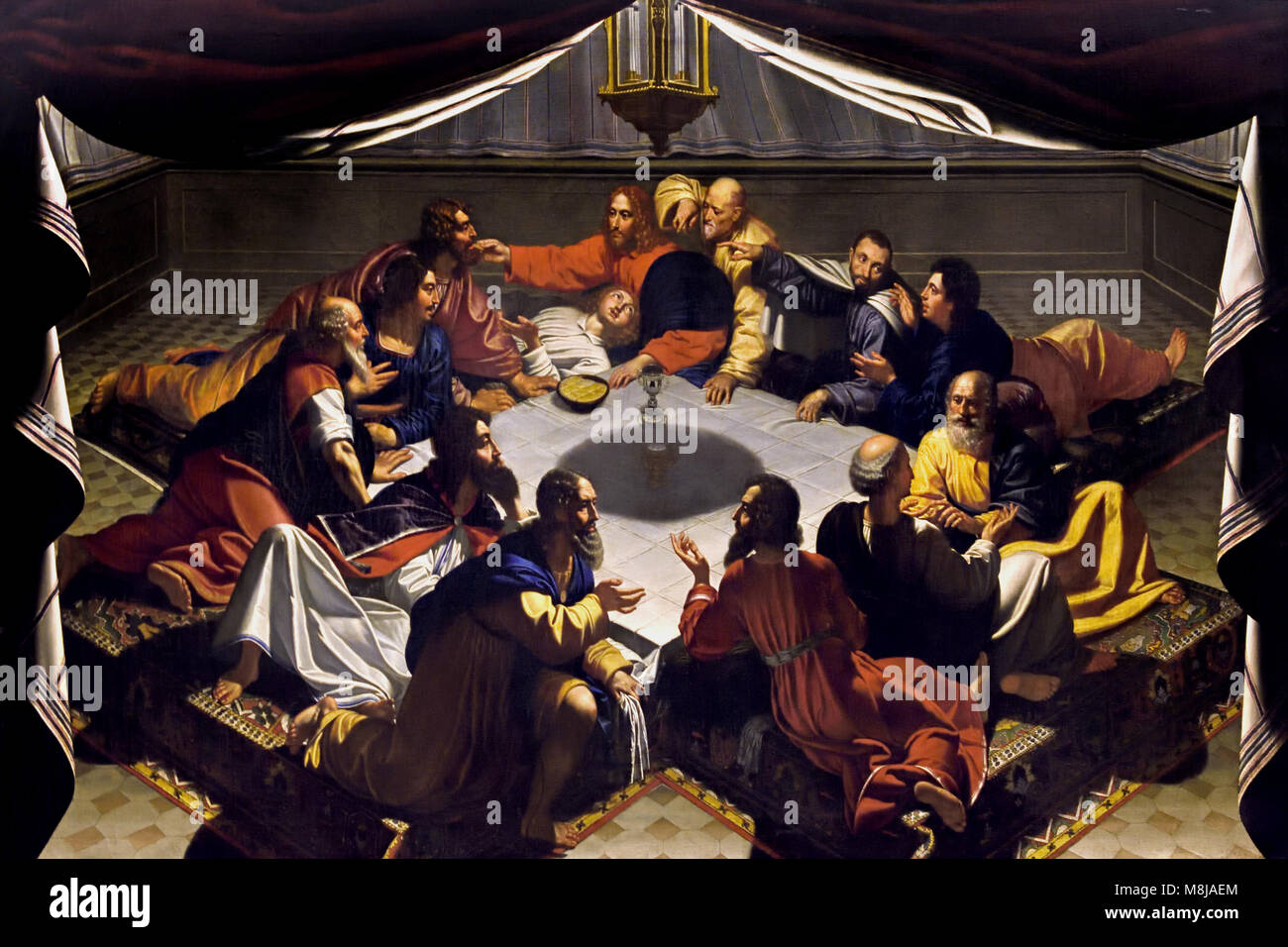 Das Abendmahl des Herrn (das Letzte Abendmahl) siebzehnten Jahrhundert Gérard Douffet 1594-1660, belgischen, Belgien, Flämische, Stockfoto