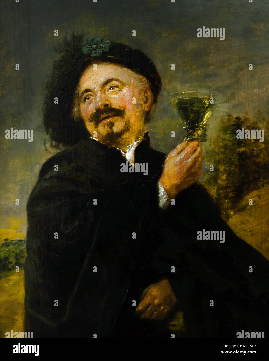 Ein Trinker - eine glückliche Trinker siebzehnten Jahrhundert von Adriaen Brouwer 1605 - 1638 Belgische, Belgien, Flämische, Stockfoto