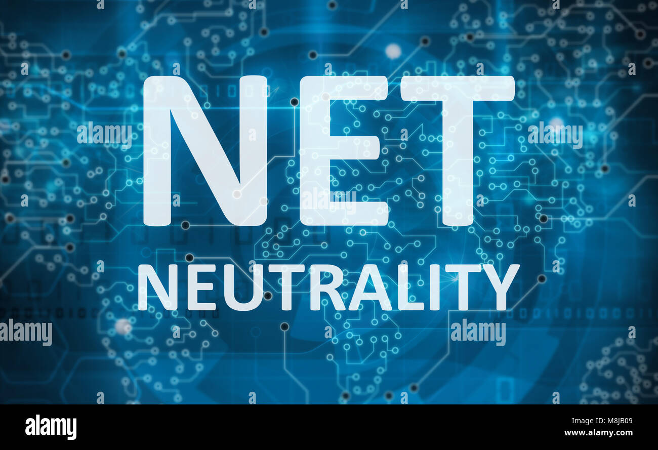 Netzneutralität abstrakt Hintergrund Stockfoto