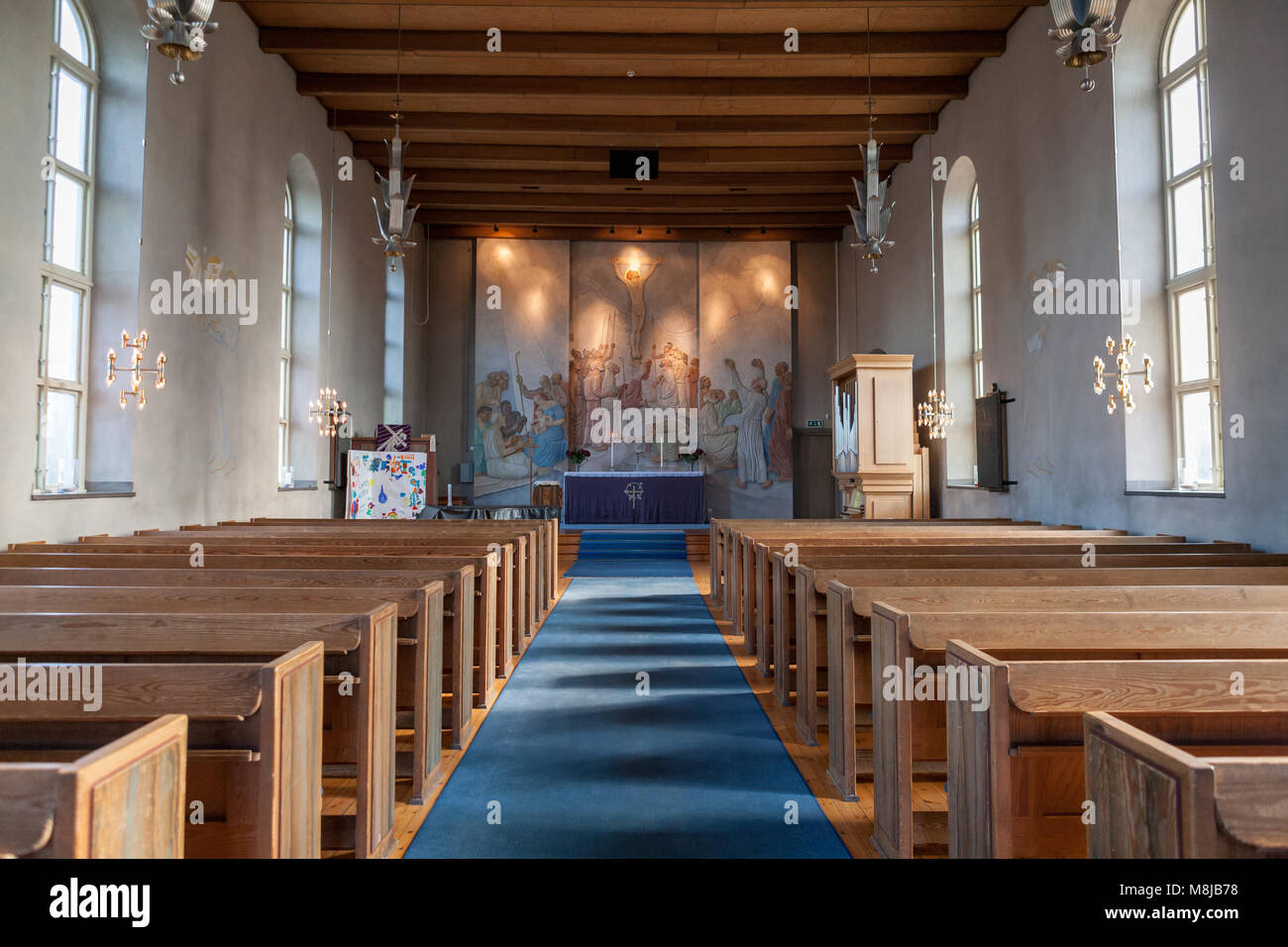 Brevik Kirche, Lidingö (Schweden) Stockfoto