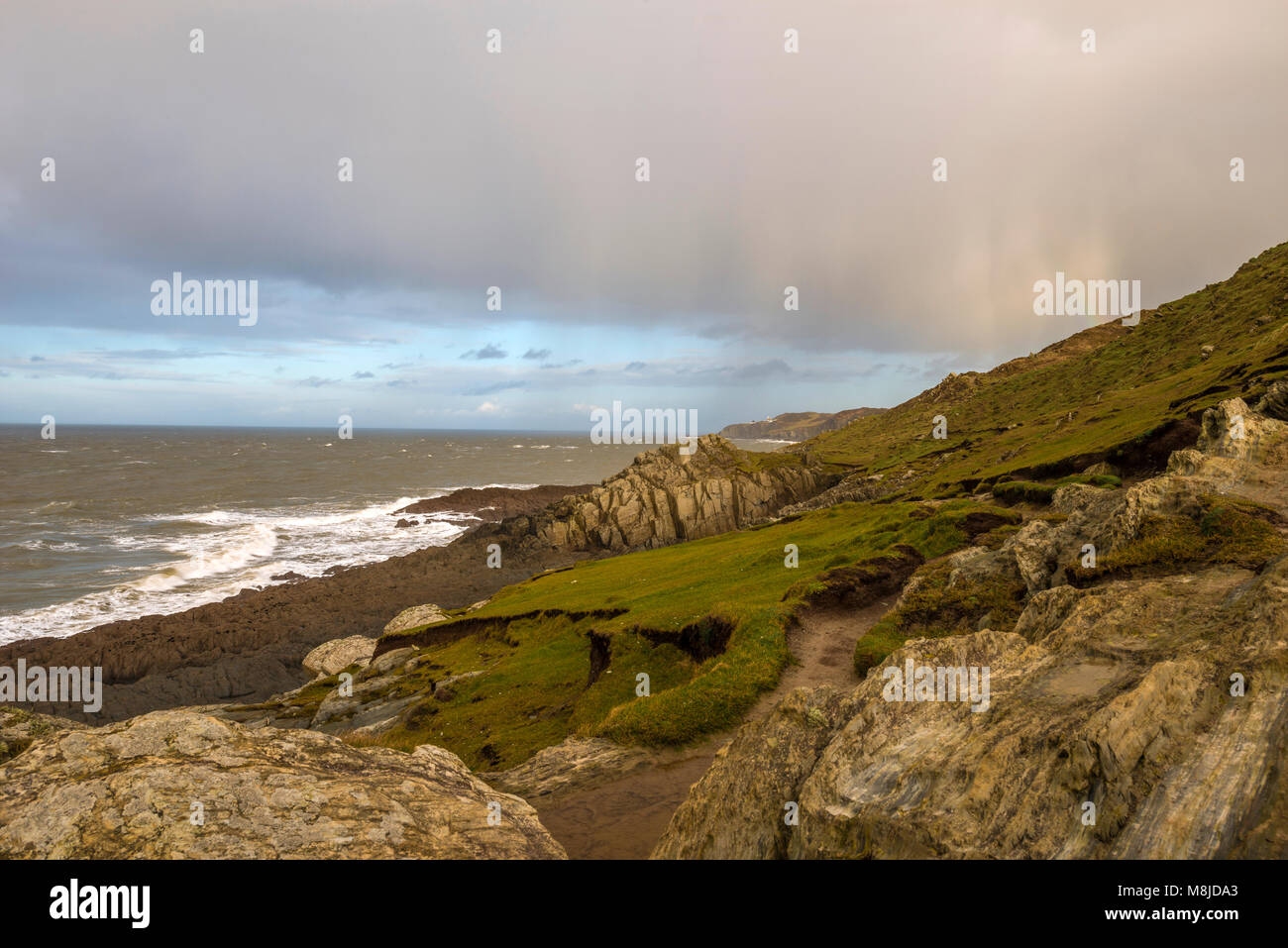 Große britische Landschaften - North Devon Küste (Wittling Cove) Stockfoto