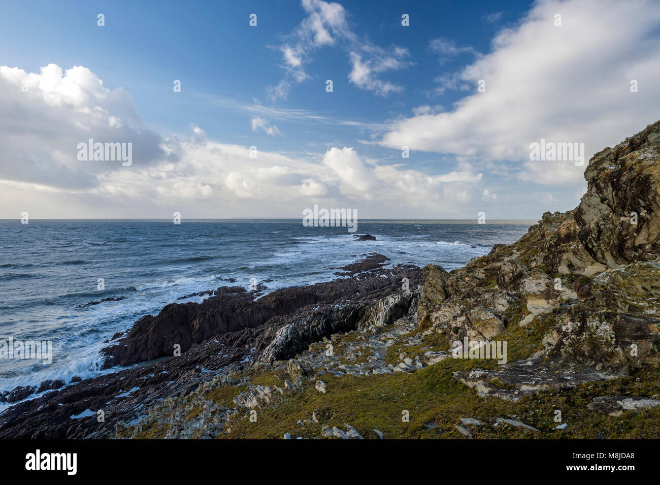 Große britische Landschaften - North Devon Küste (Morte Point und Morte Stein) Stockfoto