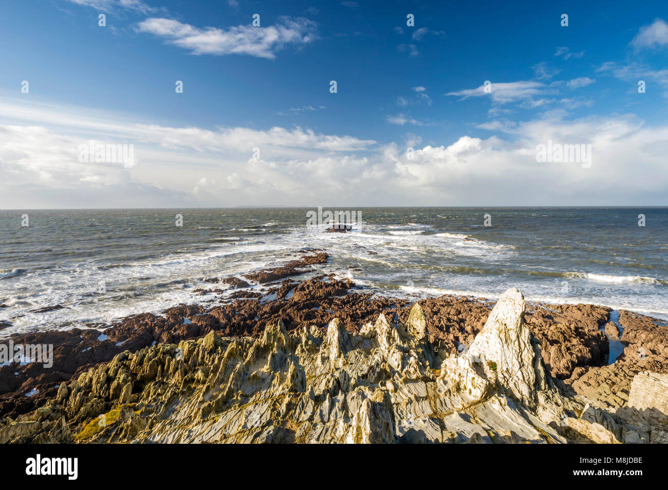 Große britische Landschaften - North Devon Küste (Morte Point und Morte Stein) Stockfoto