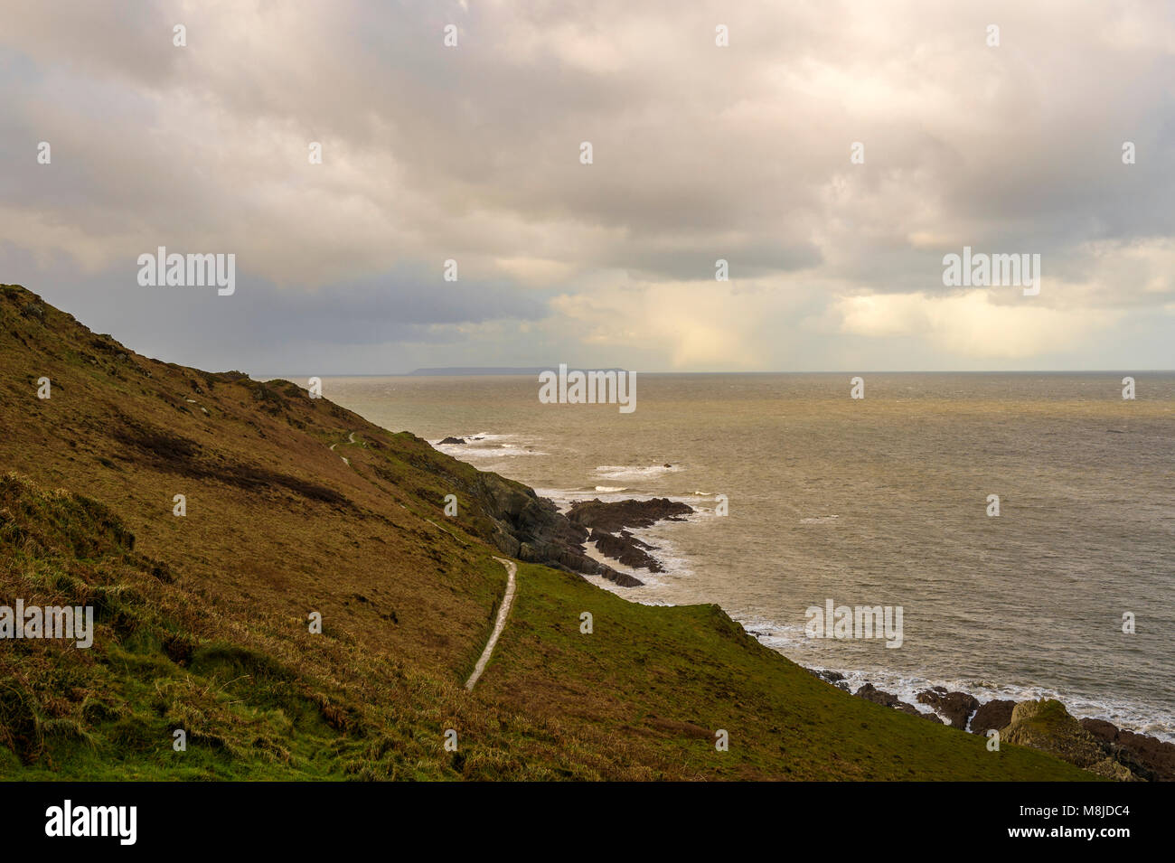 Große britische Landschaften - North Devon Küste (rockham Bay) Stockfoto