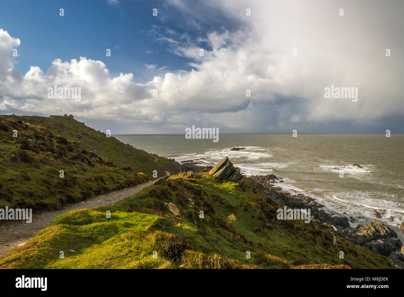 Große britische Landschaften - North Devon Küste (Oreweed Cove und Morte Stein) Stockfoto