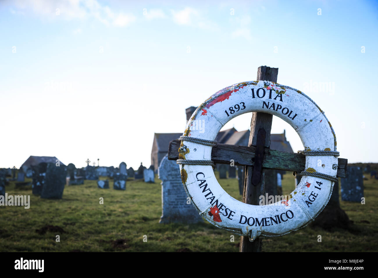 St. Materiana's Kirche, Tintagel Stockfoto